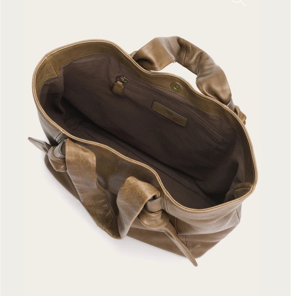 FRYE Nora knotted tote BNWT color is Khaki $248 - Picture 4 of 16